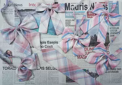 (White peach sake) matching JK uniform bow tie tie small object