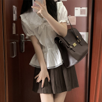 Send the bow tie (bubble f) foot-feet JK original Lolita 100 hitch a hitch short sleeve shirt