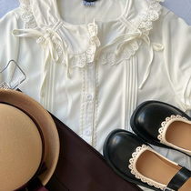 5 15 night 8 points (haypie sweetheart) feet between feet JK original uniform Lolita Soft girl 100 lap short sleeve shirt