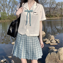 (Colourful) One-size JK original uniform Summer 100 hitch school for short sleeves 100 hitch summer shirt