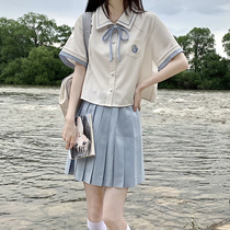 (Water Tulip) Feet-to-foot JK Original uniform school for short sleeves sailor short skirts