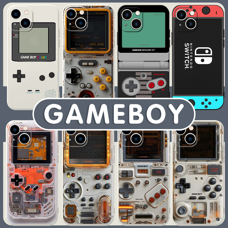 Gameboy Phone Case Apple 13 Huawei Mate60 Nintendo iPhone 15 Pro Max Xiaomi14 Game Switch12 Vivo Game Console Oppo Nostalgic Game40Boy Suitable for 11