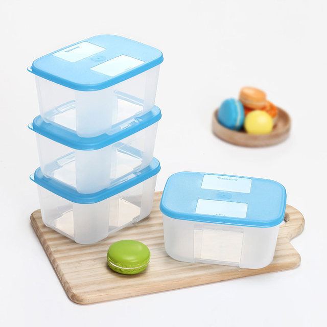 Tupperware plastic portable frozen crisper 700ml food lunch box students sealed fruit box