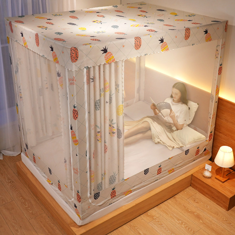 Home Mongolia Bag Dust-Proof Top Cloth Shading Nets Bed Curtain One-piece Children Anti-Fall 2022 New New Bedrooms