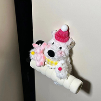 West Highland Puppy Door Handle Protective Cover Entry Anti-collision Anti-static Guard Wall Cute Door Pull Glove Decoration