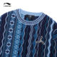 LI-NING1990 ຄົນອັບເດດ: ແມ່ຍິງ Retro Knitted Round Neck Pullover Cardigan Li Ning 1990 ຊຸດການເດີນທາງ