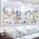 Магазин возвращается к тысячам 2022 года в новом магазине с высоким уровнем богатства лося Peacock Cross Stitch 2024 Новая линейная вышиваемая вышивка, простая и современная