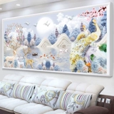 Магазин возвращается к тысячам 2022 года в новом магазине с высоким уровнем богатства лося Peacock Cross Stitch 2024 Новая линейная вышиваемая вышивка, простая и современная