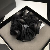 Head flower 2022 new high-end Korean large student solid color large intestine hair ring ins French retro sweet style