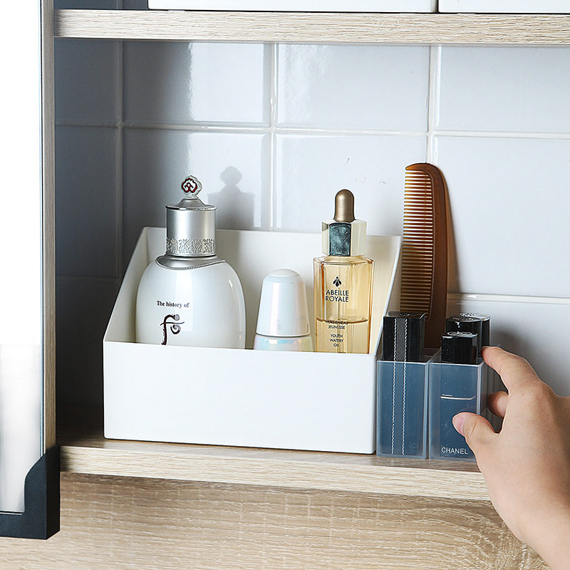 Japanese desktop lipstick skin care cosmetic box home bedroom jewelry compartment storage finishing box mirror cabinet rack