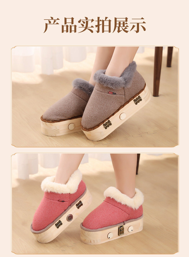 Wearable Moxibustion Shoes for Foot Therapy Portable Wooden Moxa Warming Device with 4-6 Holes for Women and Men in use