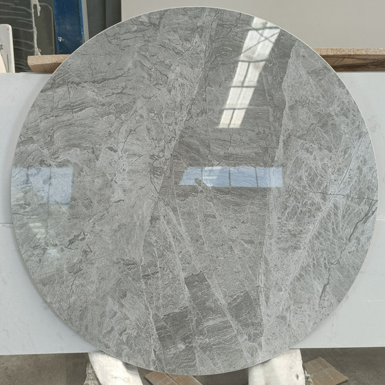 Rock plate custom table top round table shoe side cabinet TV coffee table wine cabinet marble plate special-shaped processing thickened