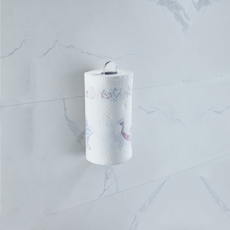 Kitchen Paper Towel Rack Wall-mounted Whole Cabinet Drum Toilet Paper Lever Rack Preservation Film Bag Rag Cloth Suction Oil Paper Containing Kitchen Paper Towel Rack