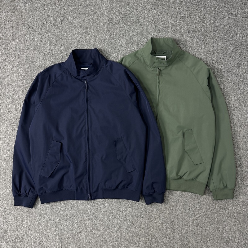 French Elegance, Functional Windproof and Waterproof Harrington Casual Stand-Up Collar Classic Harrington Jacket