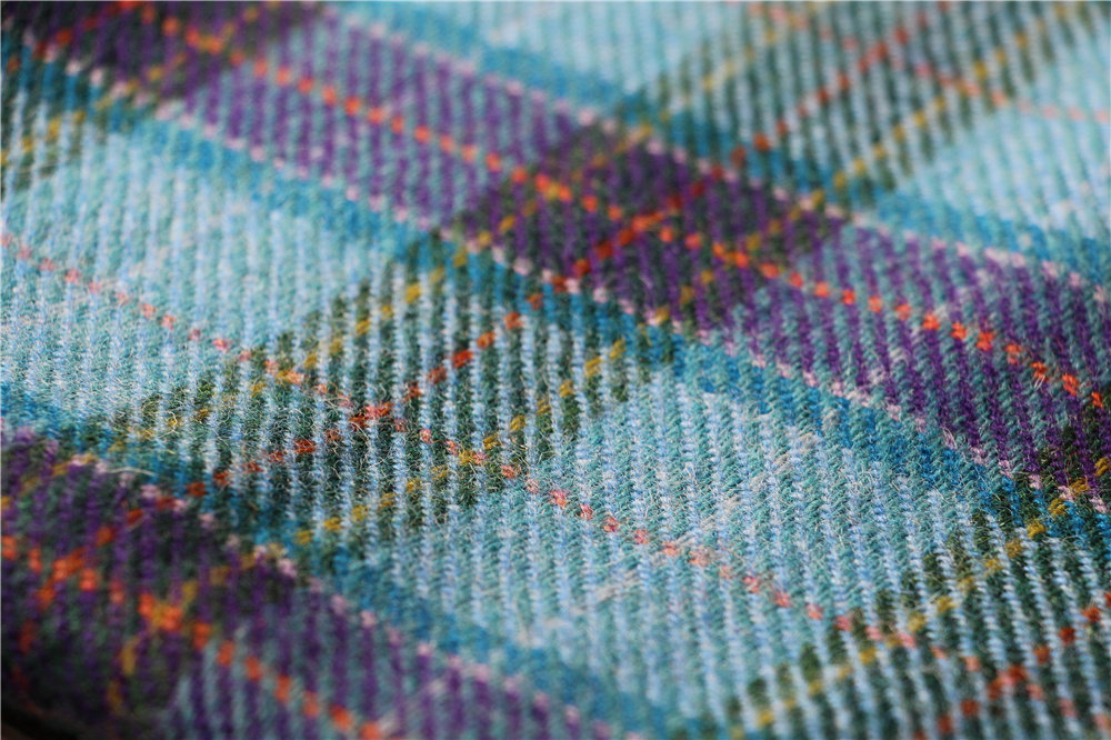 Баррет материал 正品harris tweed哈里斯粗花呢布料天蓝格纹diy服饰箱包配饰