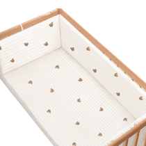 Agox crib bed fence soft-packed pure cotton type A baby anti-collision childrens spliced ​​bed guardrail fence cloth customization