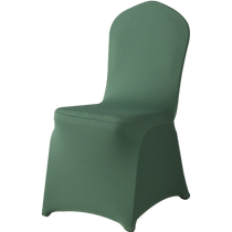 Thickened elastic chair cover hotel wedding banquet white chair cover conjoined air layer universal conference stool cover