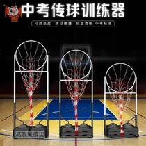 High School Entrance Exam Basketball Passing Training Equipment Passing Training Circle Wheeled Adjustable Passing Training Rack Passing Rack
