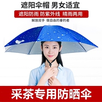 Tea picking sun umbrella large hat umbrella for men and women adult outdoor fishing rain or shine folding sun umbrella