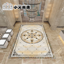 Hotel Lobby Imitation Water Knife Parquet Floor Tiles Set For Full Porcelain Tossed Crystal Brick European-style Villa Hall Entrance Molding Tiles