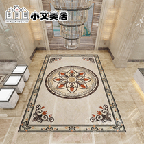 Eurostyle Villa Living Room Parquet Floor Tiles Hotel Lobby Imitation Waterknife Full Porcelain Tossed Crystal Brick Clubhouse Hall Styling Tile