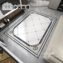 Simple and elegant living room parquet floor tiles 800x800 white and gray villa entrance hall marble style tiles