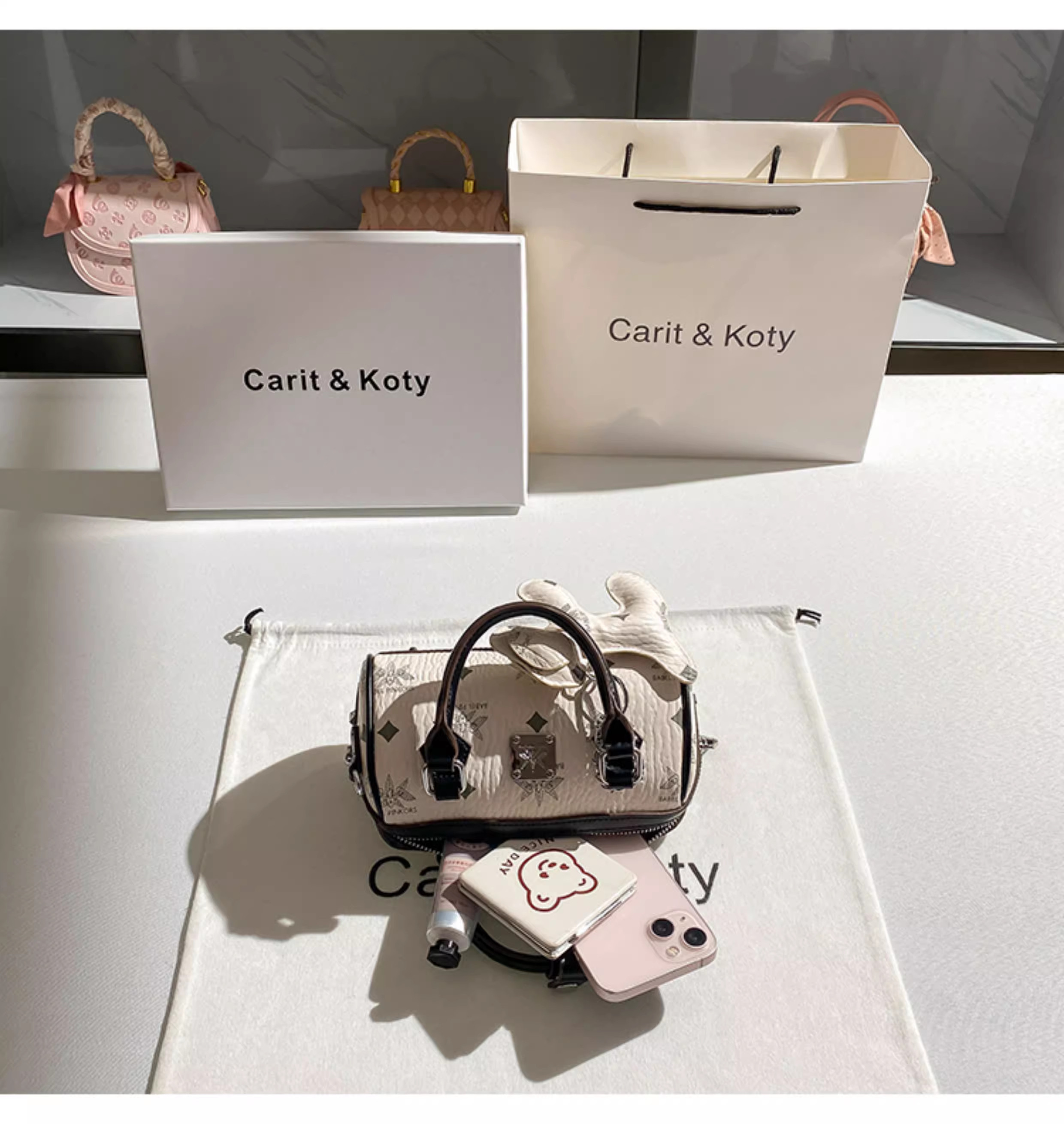 Клатч carit koty轻奢小众设计波士顿包包女2025秋季款高级感单肩枕头包 &