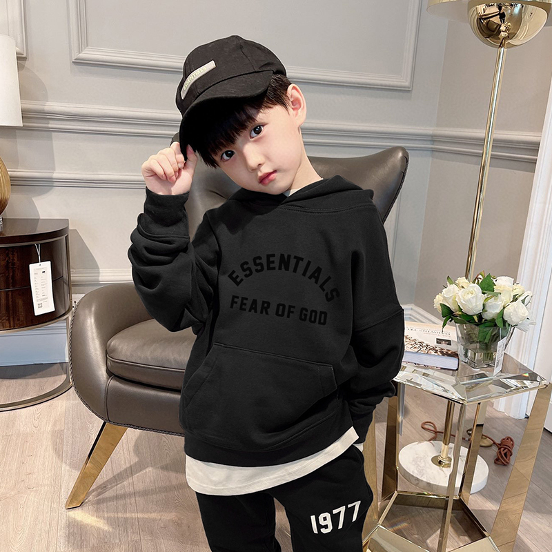 Children's Clothing Boys' Fleece Sweatshirt with Hood Autumn and Winter Thickened Boys' Top Loose Hoodie Trendy