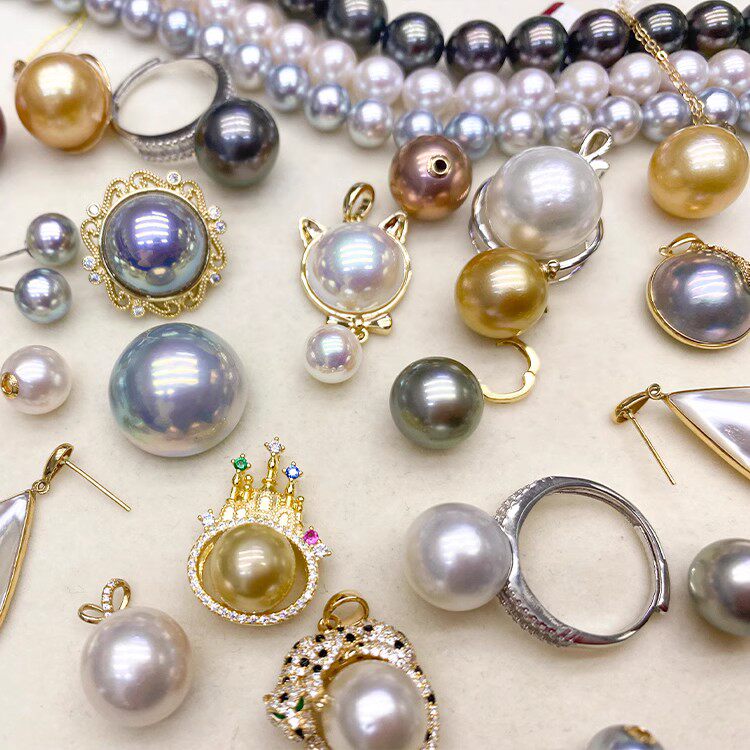 Brother-in-law Pearl Natural Sea Water Polar Light Mabejin Pearl Aussie white Tahiti Female Ear Nail Real Multitwist Necklace-Taobao