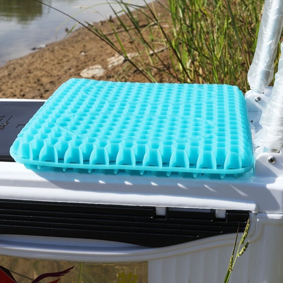 Fishing box cushion with ball silicone waterproof folding breathable butt special mat summer non-slip fishing equipment
