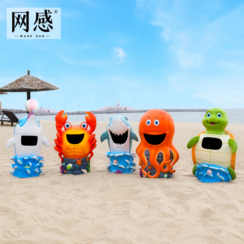 Outdoor Scenic Area Cartoon Trash Can Sculpture Fiberglass Dolphin Ocean Theme Park Beach Decoration Large Ornament Outdoor Scenic Area Cartoon Trash Can Sculpture Fiberglass Dolphin Ocean Theme Park Beach Decoration Large Ornament