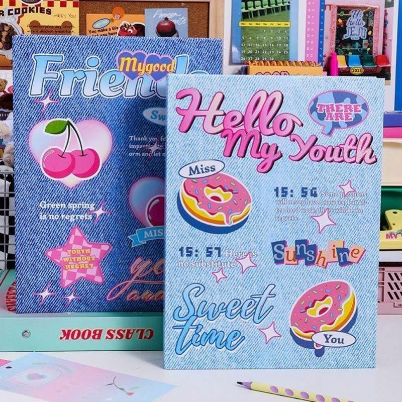 American retro classmates record elementary school students sixth grade high face value girls' small crowdsourced high sense detachable loose-leaf Ben-Taobao