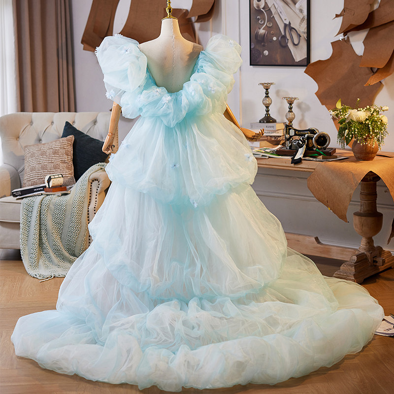 Luxurious diy evening gown with a grand train: a sophisticated host or  performance outfit that will