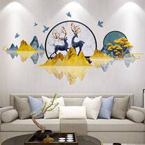 Living room TV wall wall background wall with wallpaper wallpaper self - stick wallpaper 3D stereo wall painting