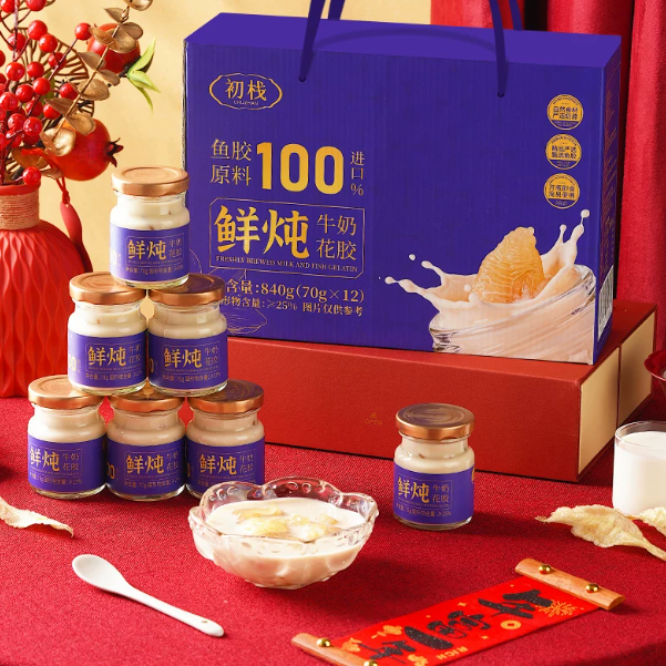 初栈即食纯奶鲜炖花胶羹孕妇胶原蛋白深海鱼胶整条大花胶