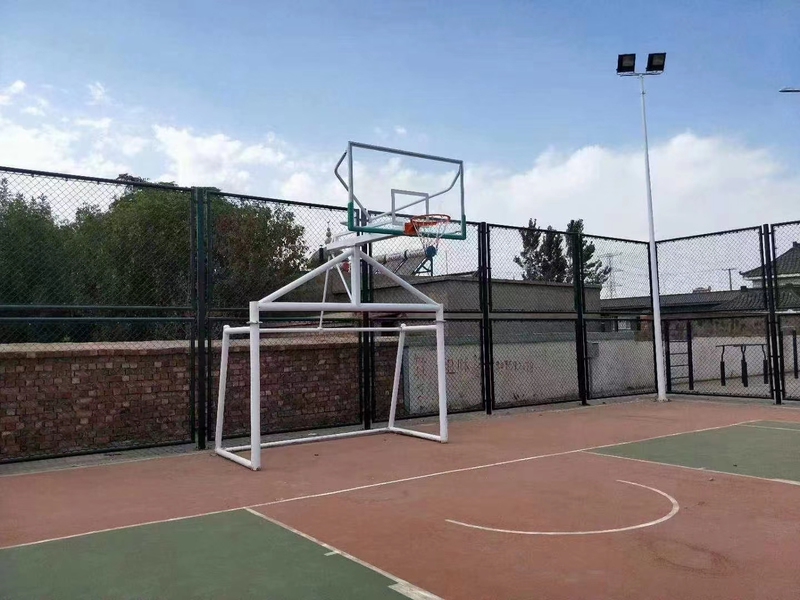 Cage-Style Soccer Goal Two-In-One Basketball Stand Combination, Soccer and Basketball Integrated Basketball Stand, Standard 5-A-Side and 7-A-Side Soccer Goal