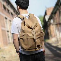 Thshepherds new double shoulder bag mens canvas computer bag burglar-proof leisure retro pure color Young outdoor travel square