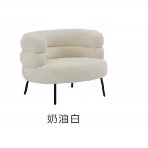 Bobo Lambskin спальня на балконе повседневное кресло для отдыха маленькие подразделения простой макияж Современный белый одиночный диван