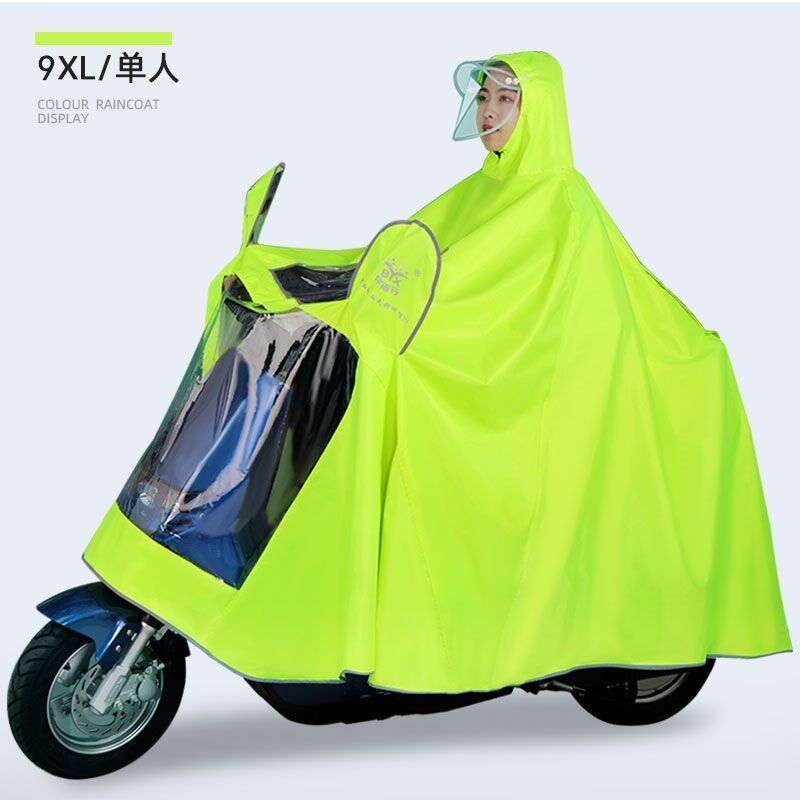 Raincoat anti-storm full body electric car raincoat electric car raincoat poncho increase thickening cover foot visible raincoat