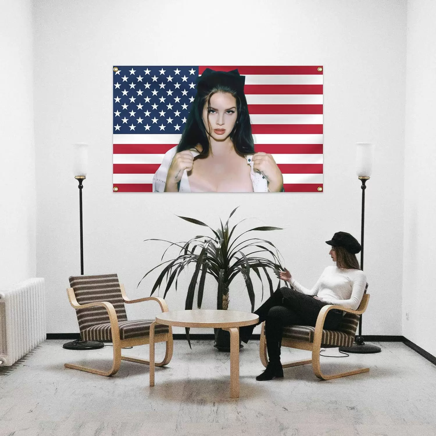 Lana De-l R-ey Lana De-Ly Флаг 3X5FT Полиэстер настенный декор