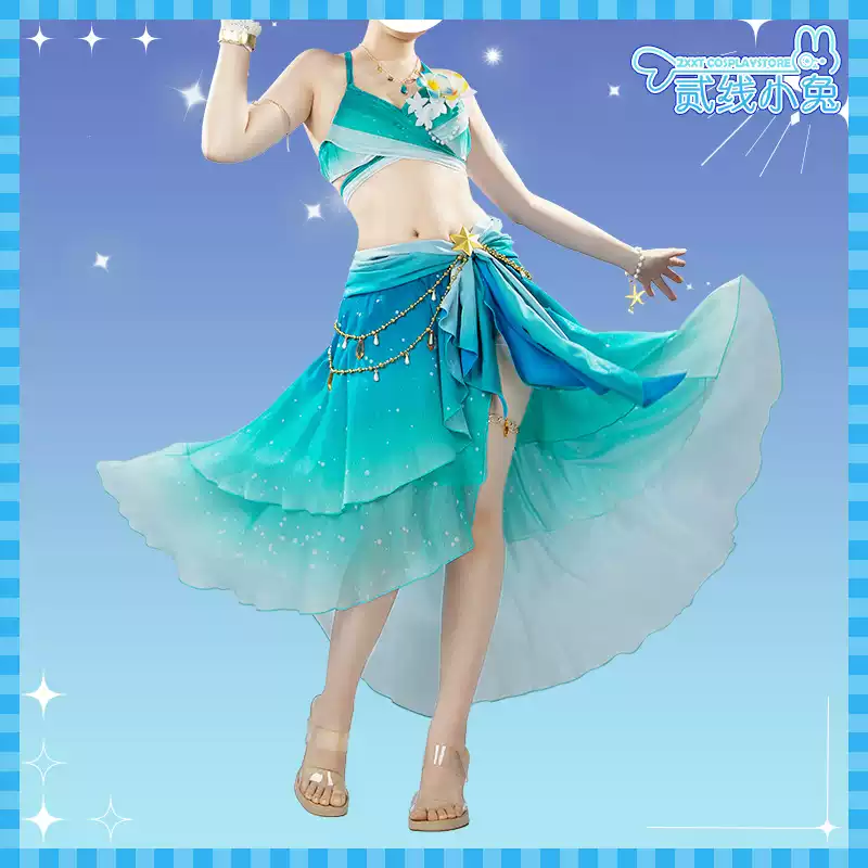 二线小兔赛马娘cos服无声铃鹿泳装cosplay衣服全套
