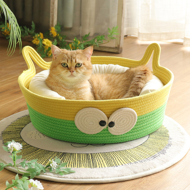 Warm winter woven cat nests are universally washable in all seasons