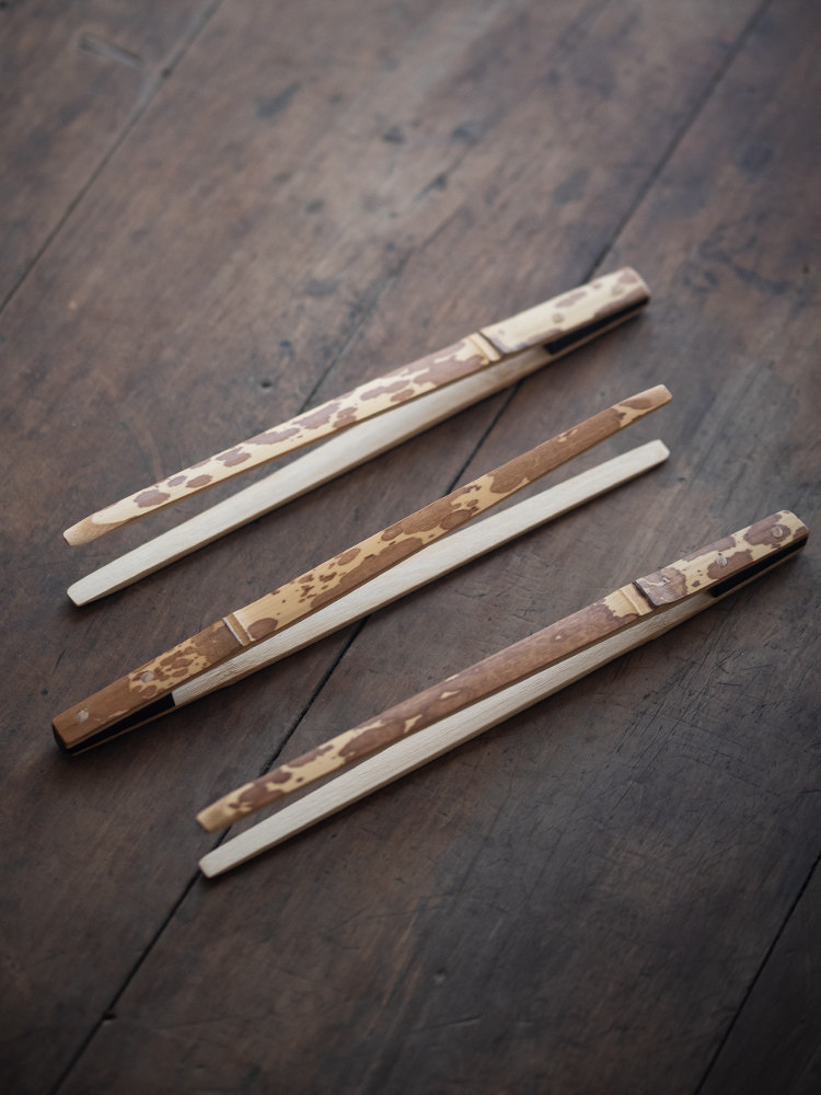 Colour Set Parish with Bamboo Leaves Tea Clip Elegant Play Xiangfei Bamboo Tea Cup Clip Bamboo Tweezer Tea Room Tea Set Zero Fit-Taobao