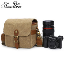 Seven Color Cotton Canvas SLR Photography Bag Mirrorless Camera Bag Sony A6000A7R Waterproof Shoulder Camera Bag Photography
