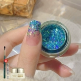 恩妮诗 Лак для ногтей для маникюра, серебряные платиновые блестки для ногтей для ногтей, новая коллекция