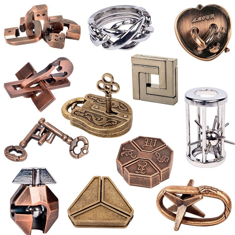 Rubanlock Puzzle Toys High IQ Children Adults Decompression Intelligence Clasp Unlocks A Class Of Difficulty Holes open Lock-Taobao