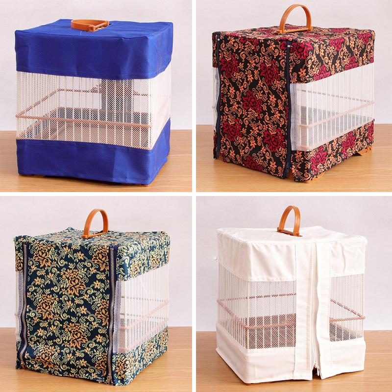  Embroidered Bird Cage Accessories Plastic Small Square Cage Yellow Teng Thyme Bezi Jade Bird Soybean Small Size Small Bird Cage Cage-Taobao