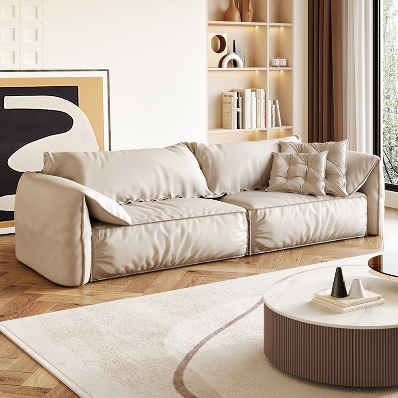 Elephant ear down sofa Nordic Baxter economical apartment small apartment frosted technology cloth lazy sofa