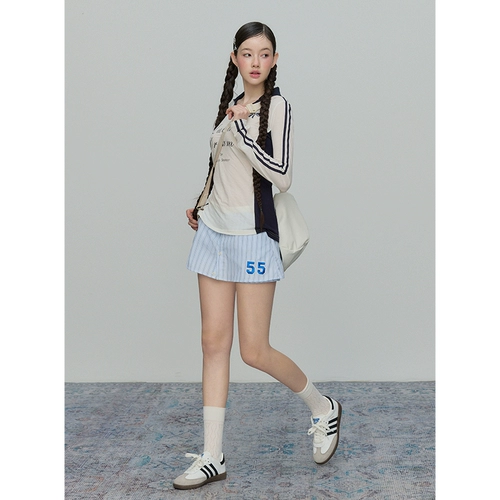 Оригинальный дизайнерский синий корсет, юбка для отдыха, штаны, с вышивкой, А-силуэт