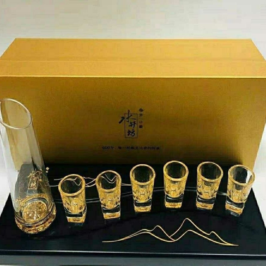 ✤中国✤酒器✤作家物✤ 水井坊国家宝藏款酒具套装：国风酒器天花板！底部狮子图案太惊艳